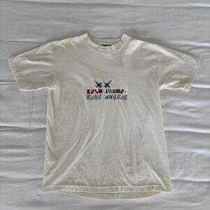 Vintage Single-Stitch Blue Angels Oneita Heavyweight white t-shirt